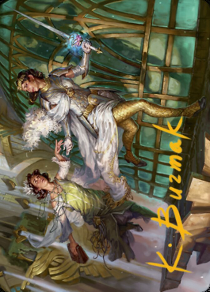 {A} Daring Escape Art Card (Gold-Stamped Signature) [Streets of New Capenna Art Series][GS ASNC 018]