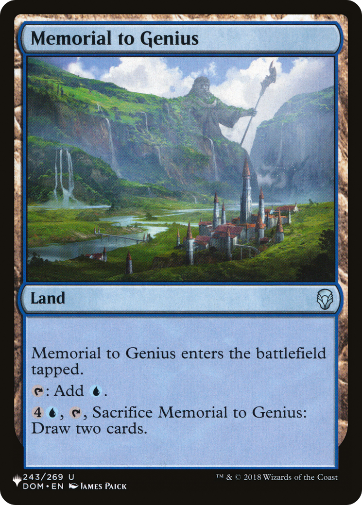Memorial to Genius [LIST 243/269]