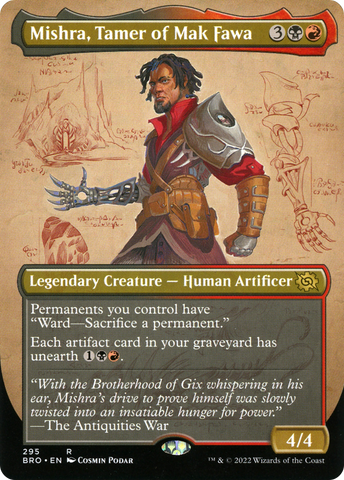 {R} Mishra, Tamer of Mak Fawa (Borderless Alternate Art) [The Brothers' War][BRO 295]