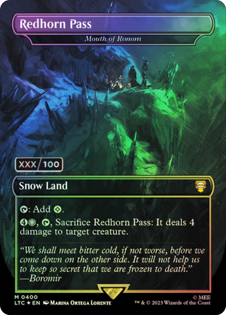 {R} Redhorn Pass - Mouth of Ronom (Serialized) [The Lord of the Rings: Tales of Middle-Earth Commander][SR LTC 400]