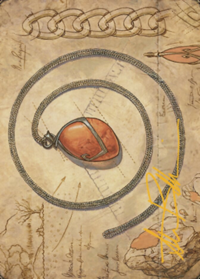 {A} Mox Amber Art Card (Gold-Stamped Signature) [The Brothers' War Art Series][GS ABRO 068]