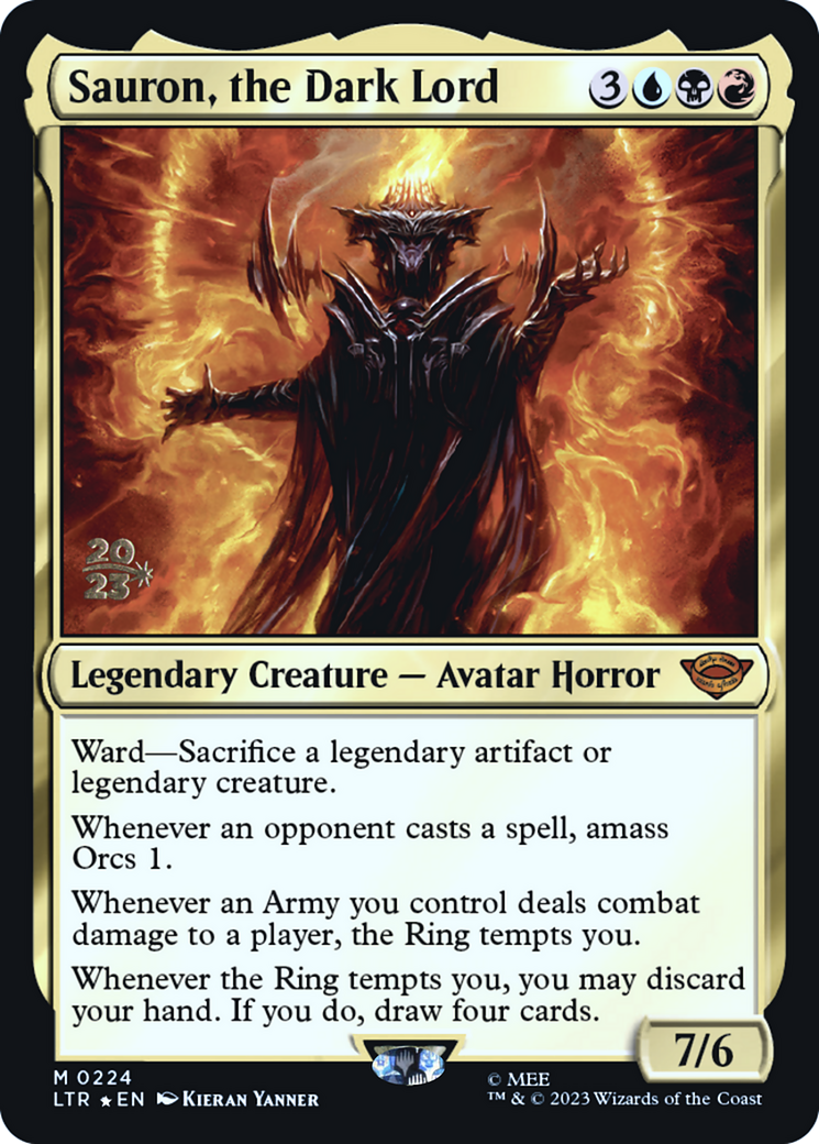 {R} Sauron, the Dark Lord [The Lord of the Rings: Tales of Middle-Earth Prerelease Promos][PR LTR 224]