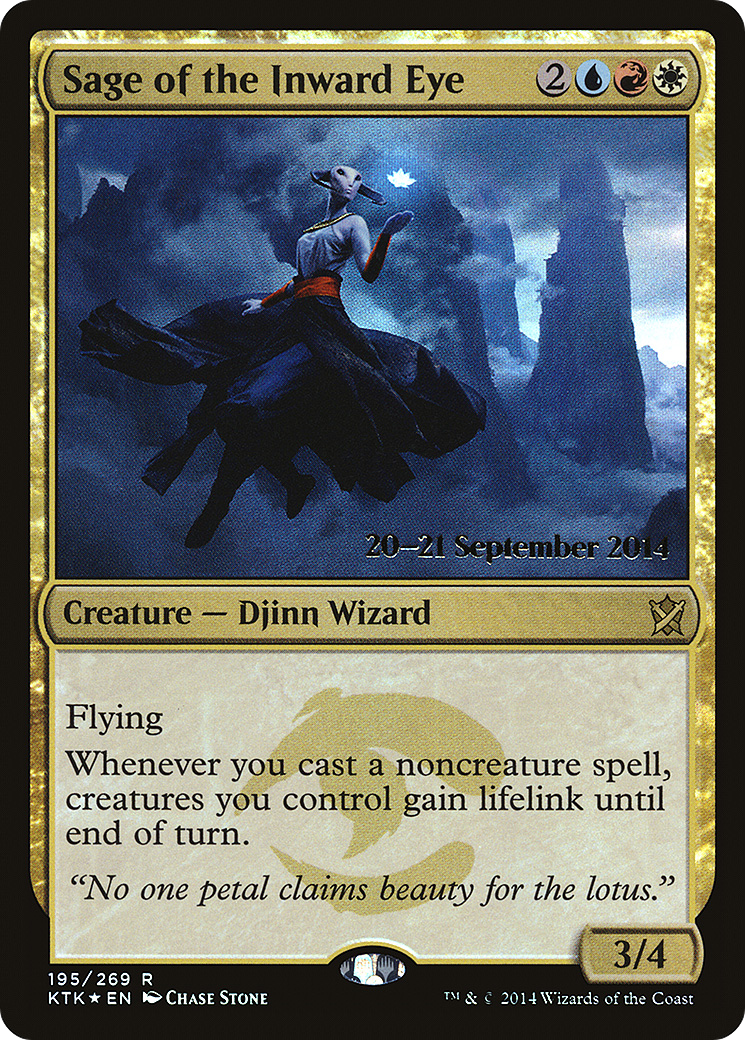 {R} Sage of the Inward Eye [Khans of Tarkir Prerelease Promos][PR KTK 195]