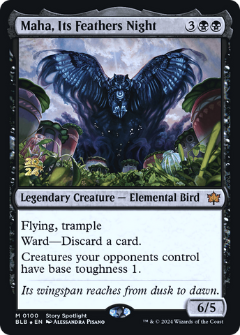 {@R} Maha, Its Feather Night [Bloomburrow Prerelease Promos][PR BLB 100]