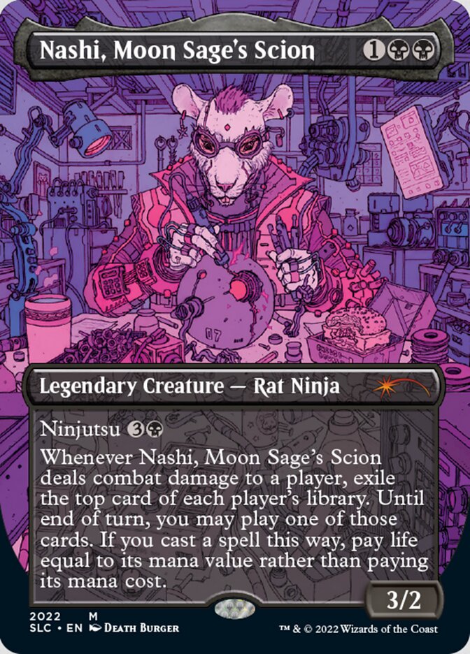 {R} Nashi, Moon Sage's Scion (Borderless) [Secret Lair 30th Anniversary Countdown Kit][SLC 2022] - Misty Mountain Games