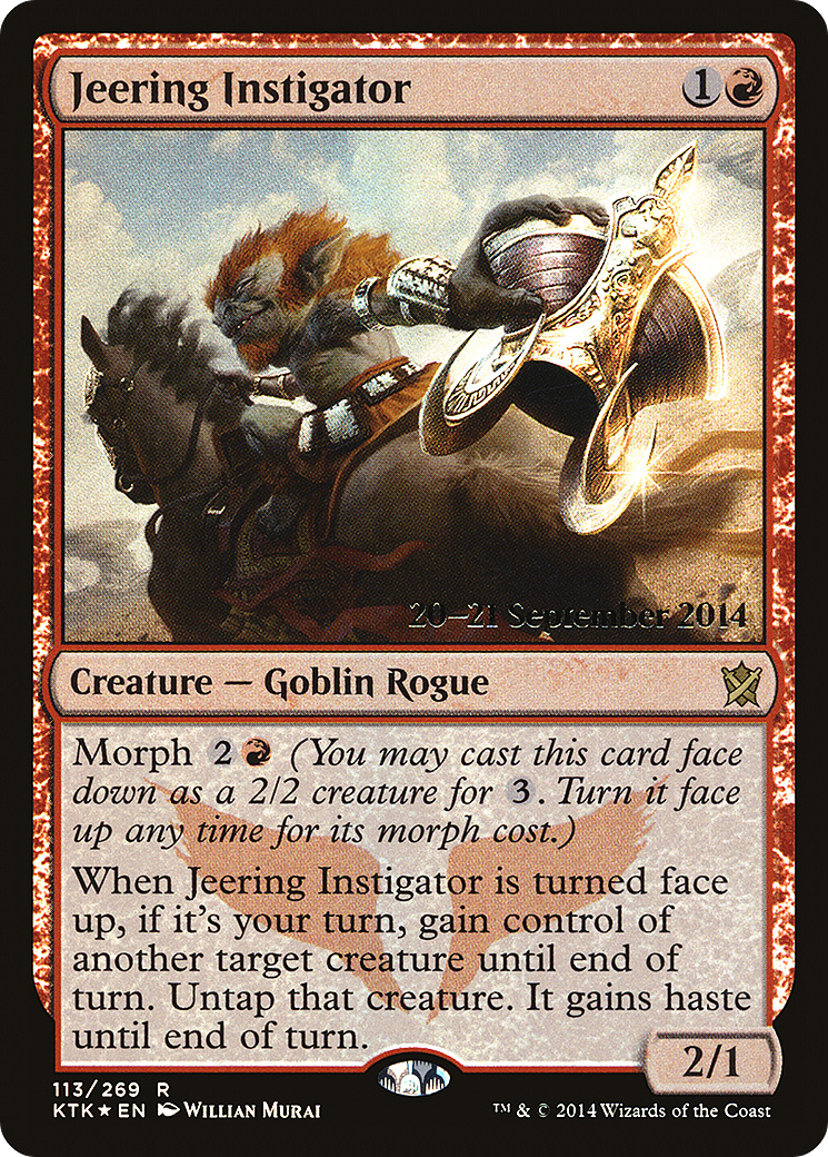 {R} Jeering Instigator [Khans of Tarkir Prerelease Promos][PR KTK 113]