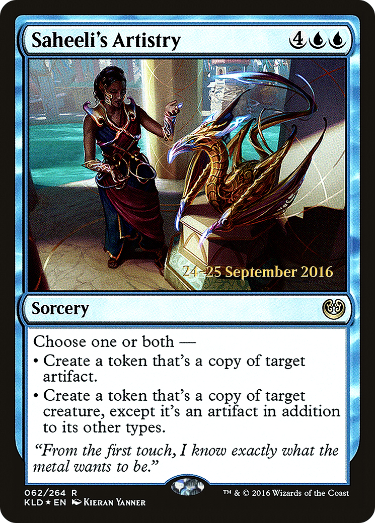 {R} Saheeli's Artistry [Kaladesh Prerelease Promos][PR KLD 062]