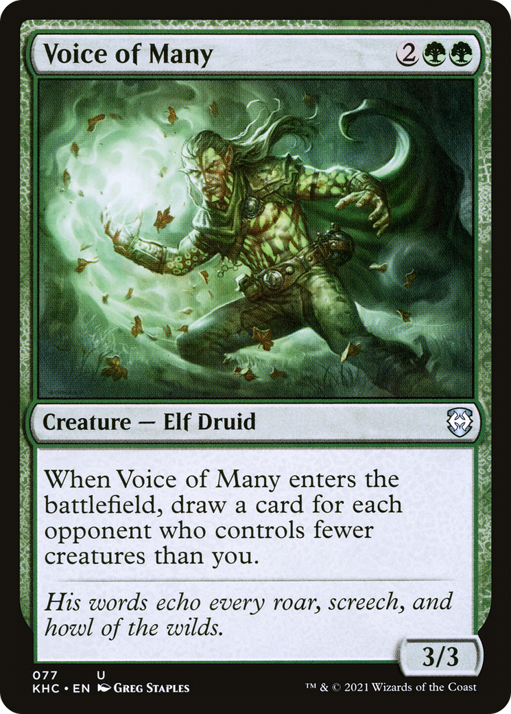 {C} Voice of Many [Kaldheim Commander][KHC 077]