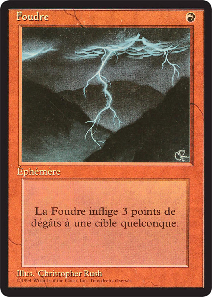 {F} Lightning Bolt [Foreign Black Border][FBB 3ED 162]