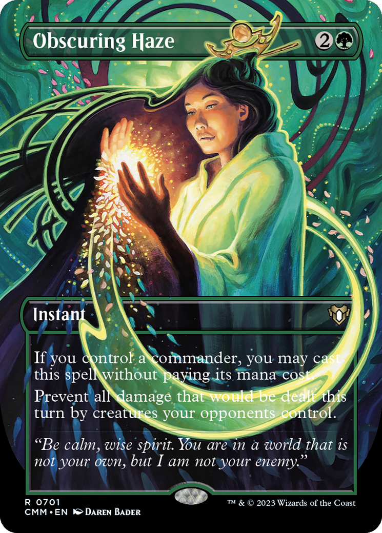 {R} Obscuring Haze (Borderless Alternate Art) [Commander Masters][CMM 701]
