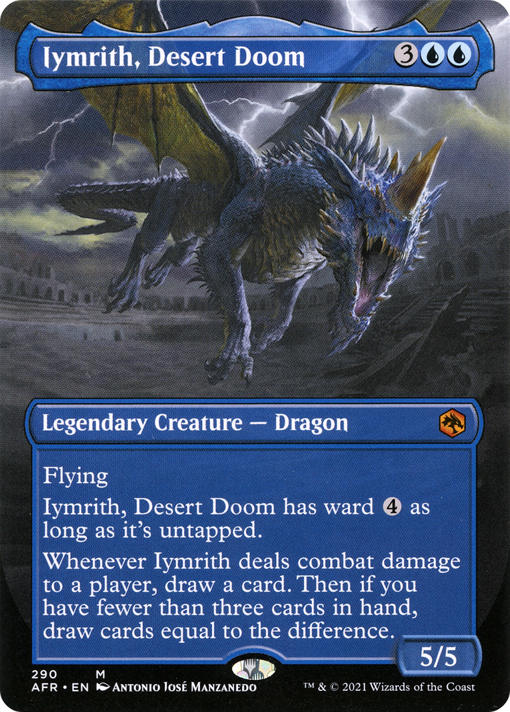 {R} Iymrith, Desert Doom (Borderless Alternate Art) [Dungeons & Dragons: Adventures in the Forgotten Realms][AFR 290]