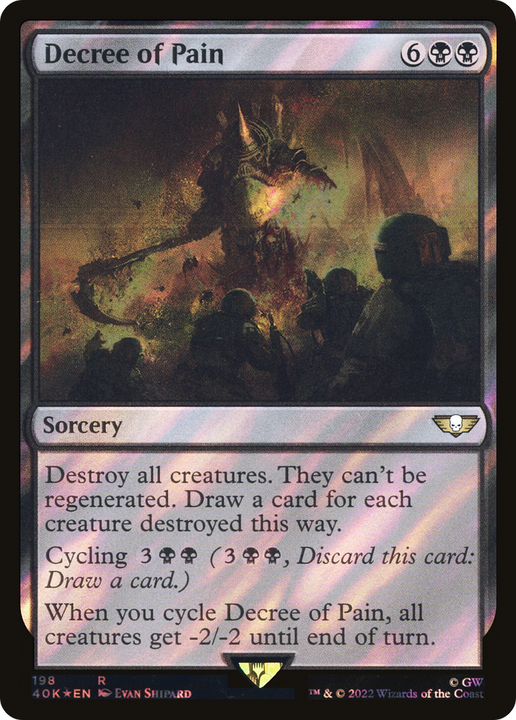 {R} Decree of Pain (Surge Foil) [Universes Beyond: Warhammer 40,000][SF 40K 198]