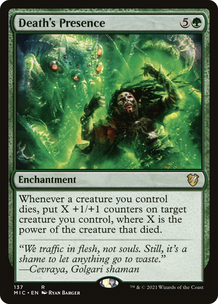 {R} Death's Presence [Innistrad: Midnight Hunt Commander][MIC 137]