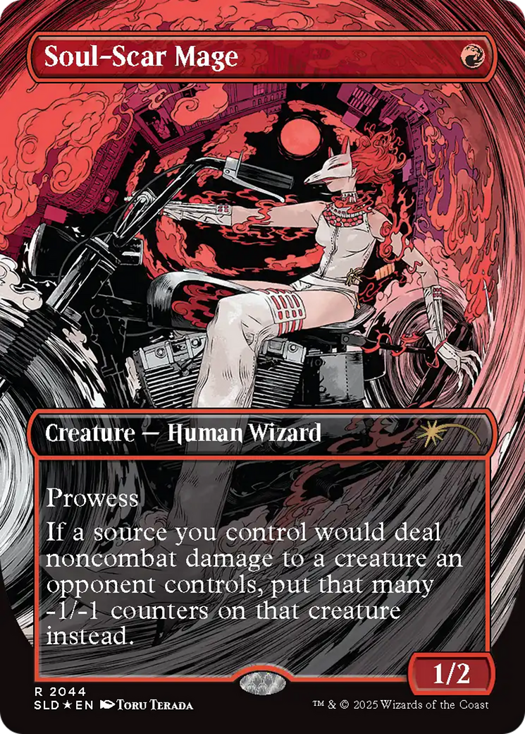 Soul-Scar Mage (2044) (Raised Foil) [SLD 2044]  (Borderless) Foil