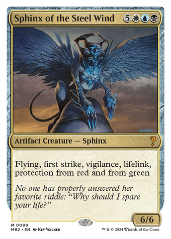{R} Sphinx of the Steel Wind (White Border) [Mystery Booster 2][MB2 089]
