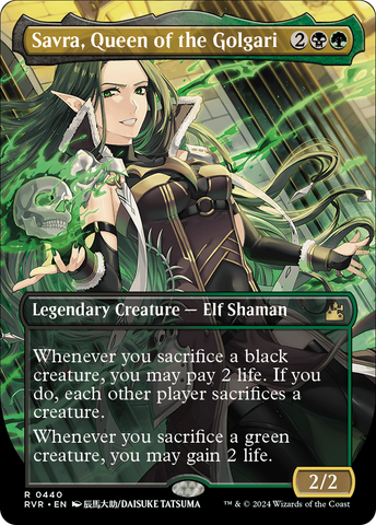 {R} Savra, Queen of the Golgari (Anime Borderless) [Ravnica Remastered][RVR 440]