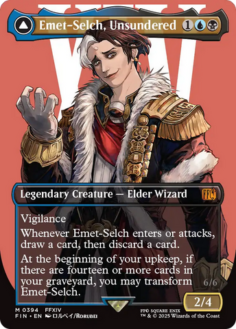 {@R} Emet-Selch, Unsundered // Hades, Sorcerer of Eld (Borderless) [FINAL FANTASY][FIN 394]