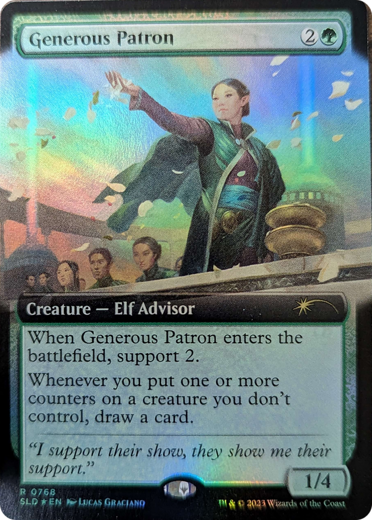 {R} Generous Patron (Extended Art) [Secret Lair Drop Series][SLD 768]