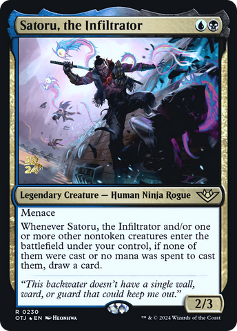 {@R} Satoru, the Infiltrator [Outlaws of Thunder Junction Prerelease Promos][PR OTJ 230]