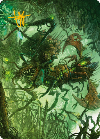 {A} Skyscythe Engulfer Art Card (Gold-Stamped Signature) [Phyrexia: All Will Be One Art Series][GS AONE 042]