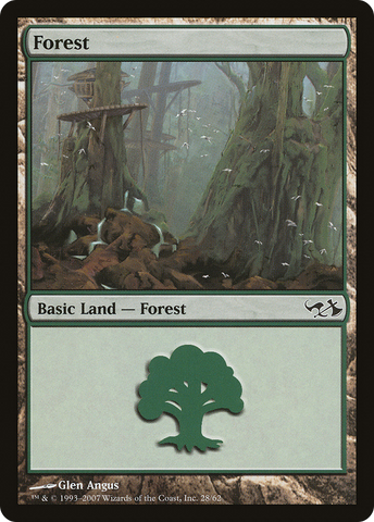 {B}[DDA 028] Forest (28) [Duel Decks: Elves vs. Goblins]
