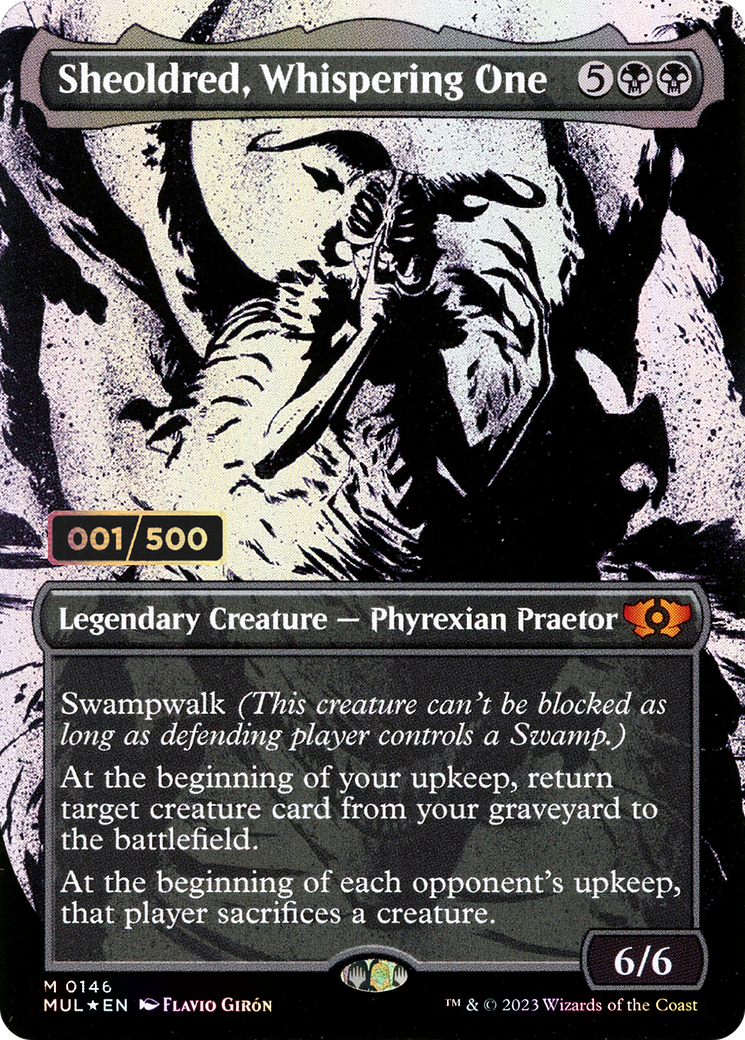 {R} Sheoldred, Whispering One (Serialized) [Multiverse Legends][SR MUL 146]