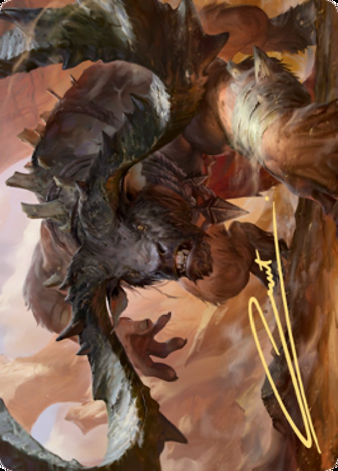 {A} Moraug, Fury of Akoum Art Card (Gold-Stamped Signature) [Zendikar Rising Art Series][AZNR 066]
