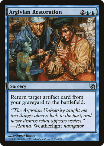 {C} Argivian Restoration [Duel Decks: Elspeth vs. Tezzeret][DDF 069]