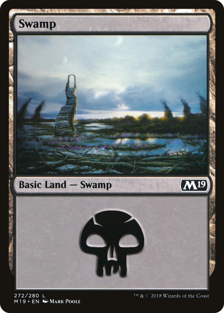 {B}[M19 272] Swamp (272) [Core Set 2019]