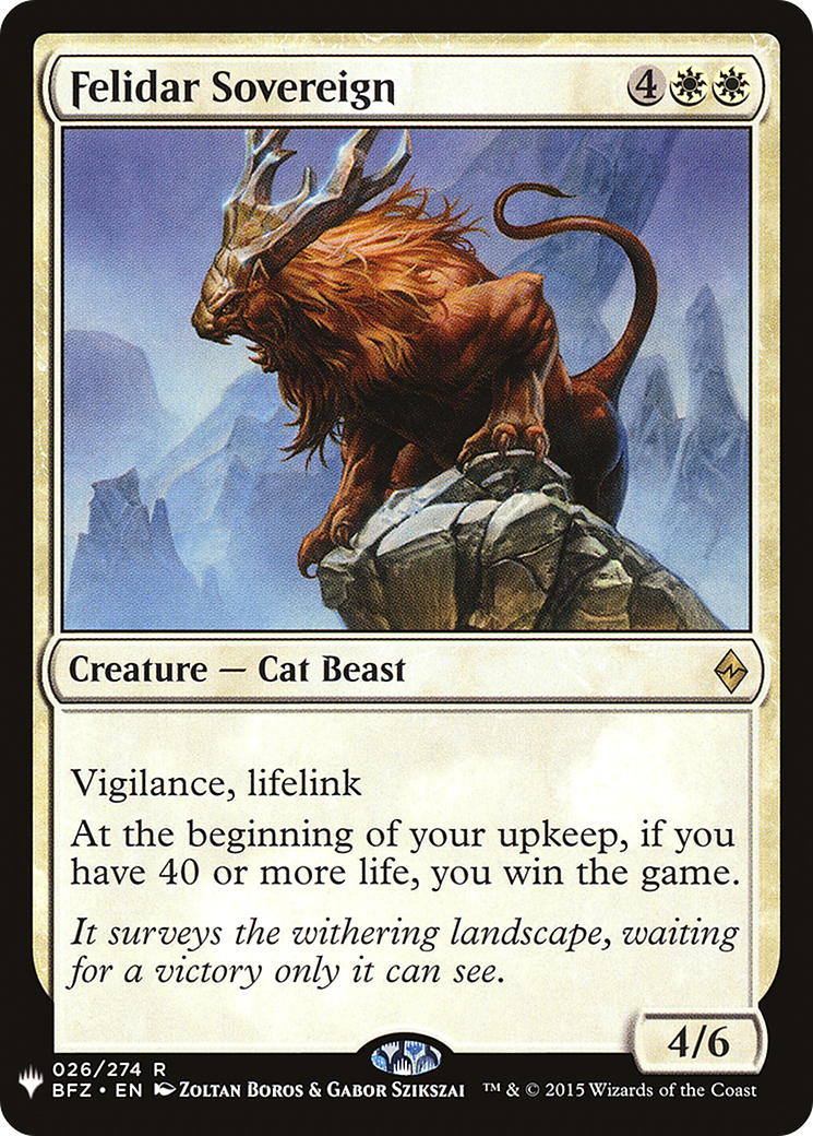 {R} Felidar Sovereign [Mystery Booster][LS BFZ 026]