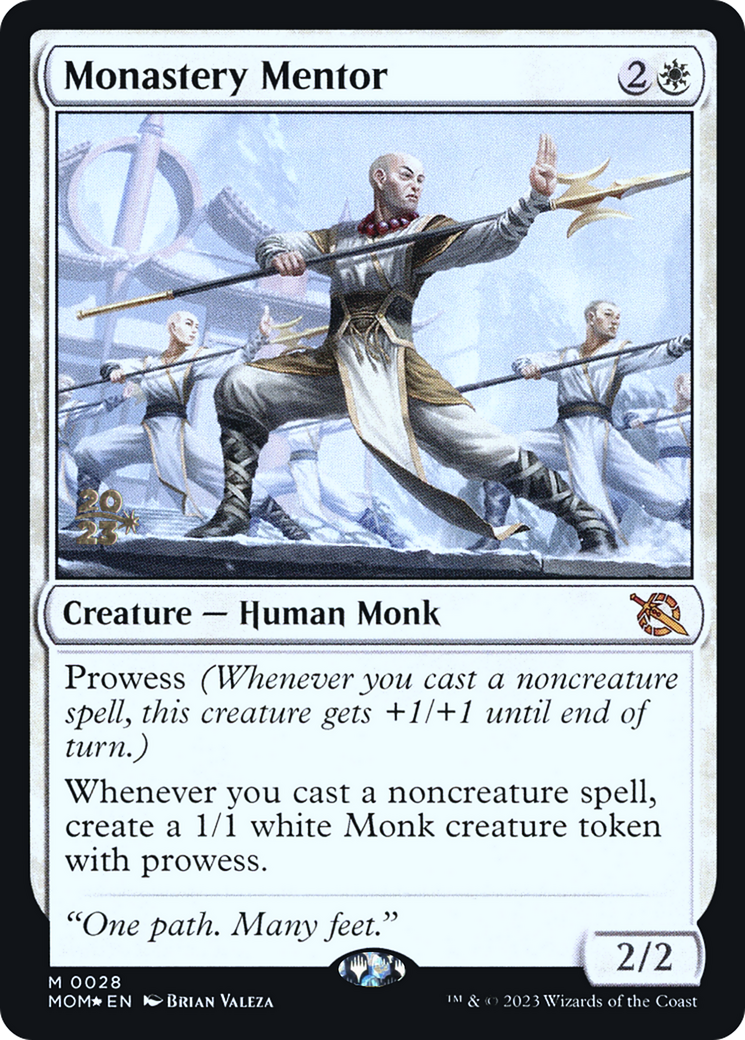 {R} Monastery Mentor [March of the Machine Prerelease Promos][PR MOM 028]
