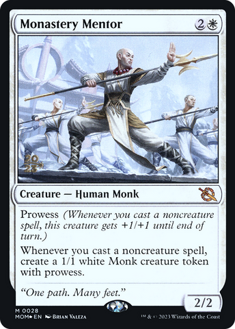 {R} Monastery Mentor [March of the Machine Prerelease Promos][PR MOM 028]