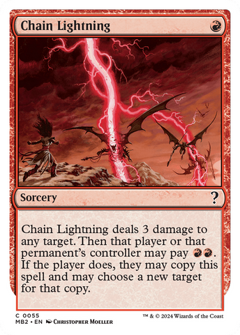 {C} Chain Lightning (White Border) [Mystery Booster 2][MB2 055]