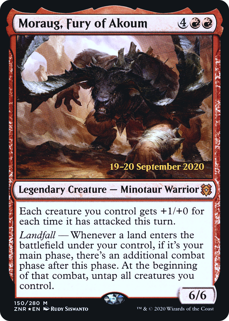 {R} Moraug, Fury of Akoum [Zendikar Rising Prerelease Promos][PR ZNR 150]