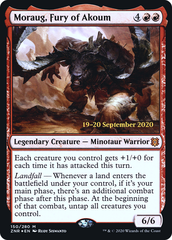 {R} Moraug, Fury of Akoum [Zendikar Rising Prerelease Promos][PR ZNR 150]
