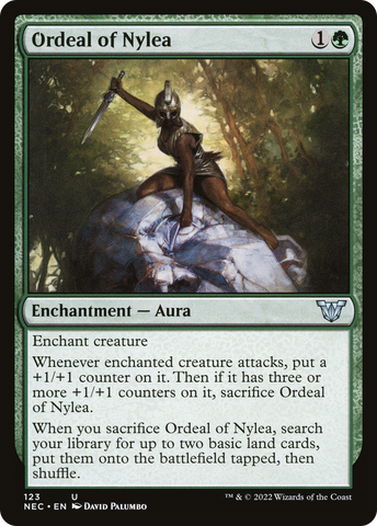 {C} Ordeal of Nylea [Kamigawa: Neon Dynasty Commander][NEC 123]