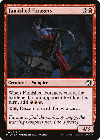 {C} Famished Foragers [Innistrad: Midnight Hunt][MID 138]