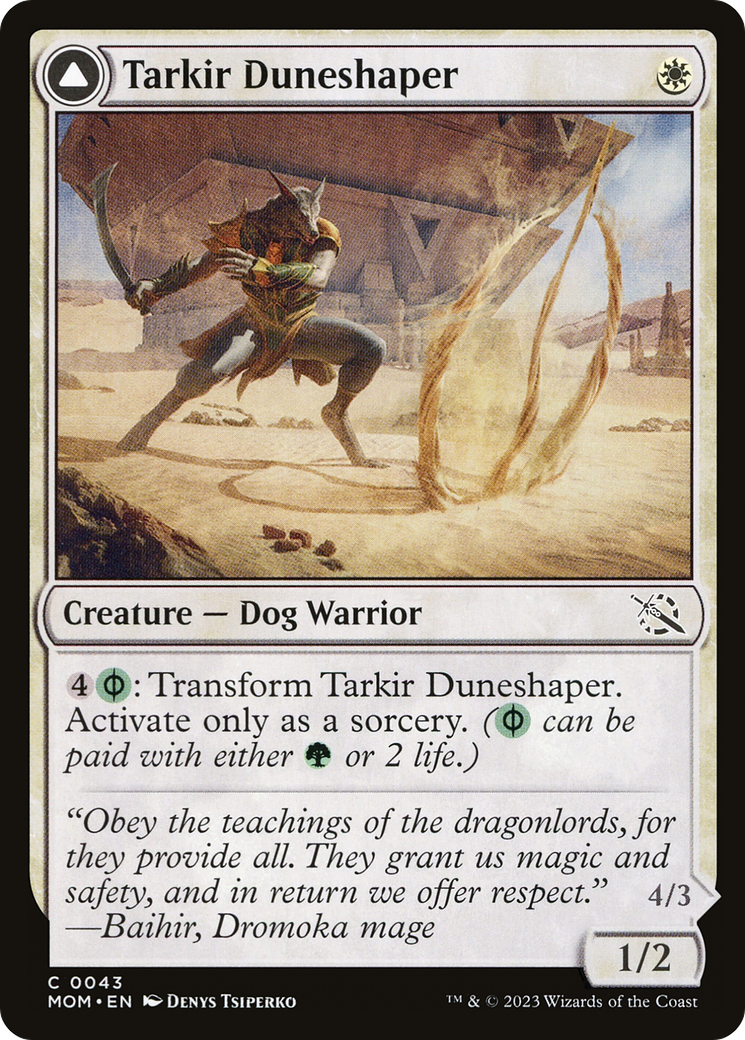 {C} Tarkir Duneshaper // Burnished Dunestomper [March of the Machine][MOM 043]