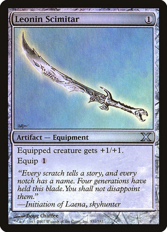 {C} Leonin Scimitar (Premium Foil) [Tenth Edition][FP 10E 331]
