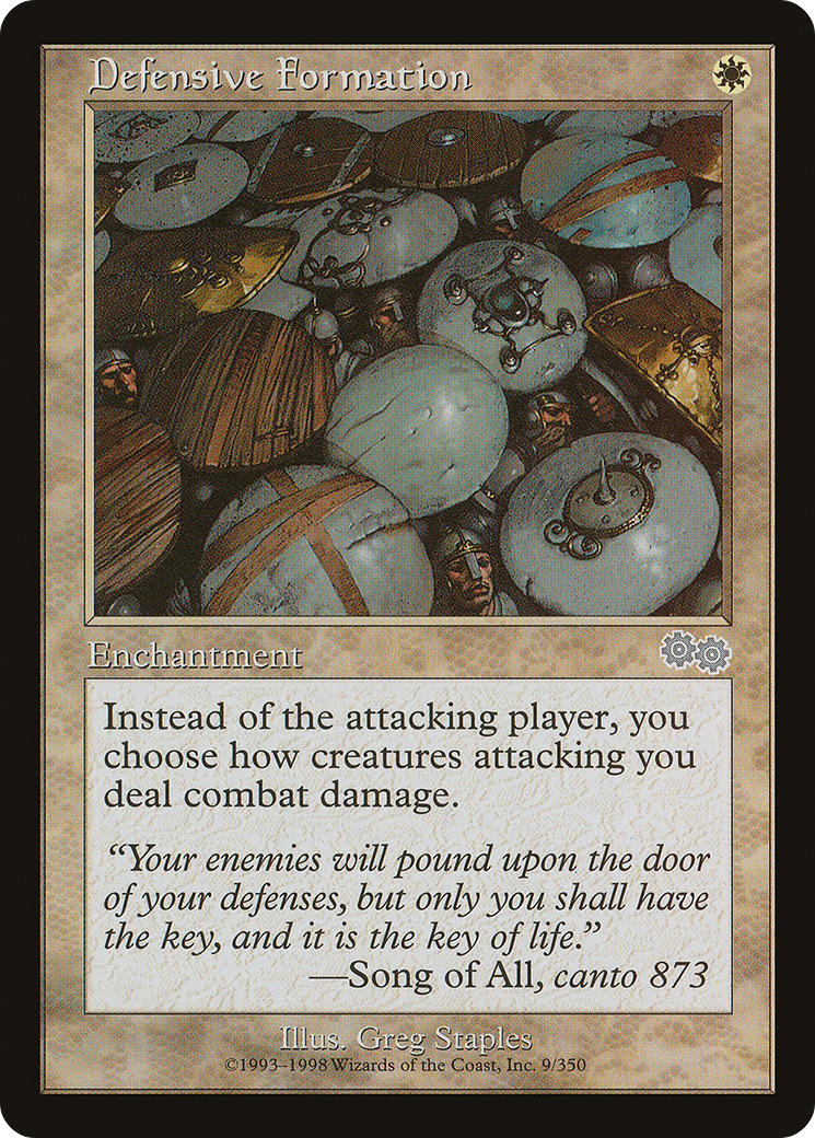 {C} Defensive Formation [Urza's Saga][USG 009]