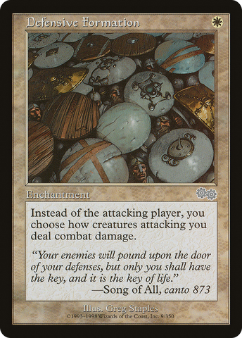 {C} Defensive Formation [Urza's Saga][USG 009]