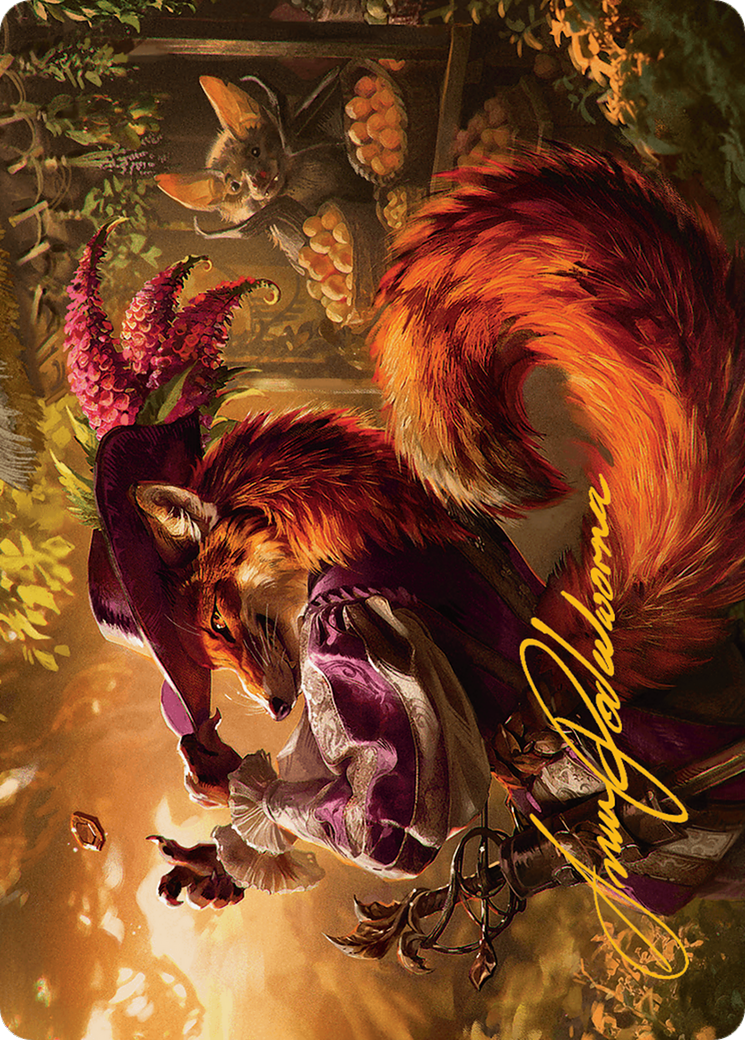 {A} Mr. Foxglove Art Card (Gold-Stamped Signature) [Bloomburrow Art Series][GS ABLB 031]