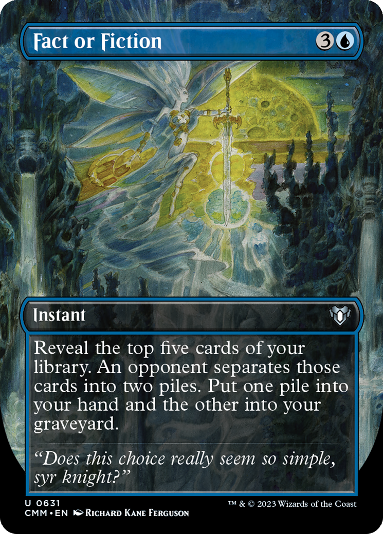 {C} Fact or Fiction (Borderless Alternate Art) [Commander Masters][CMM 631]