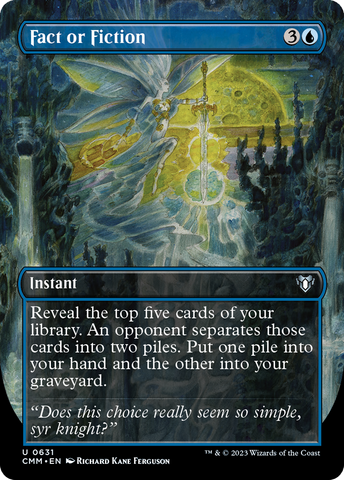 {C} Fact or Fiction (Borderless Alternate Art) [Commander Masters][CMM 631]