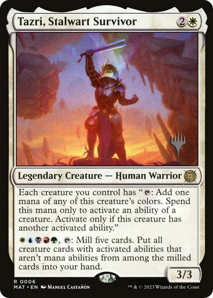 {@R} Tazri, Stalwart Survivor (Promo Pack) [The Lost Caverns of Ixalan Promos][PP MAT 006]