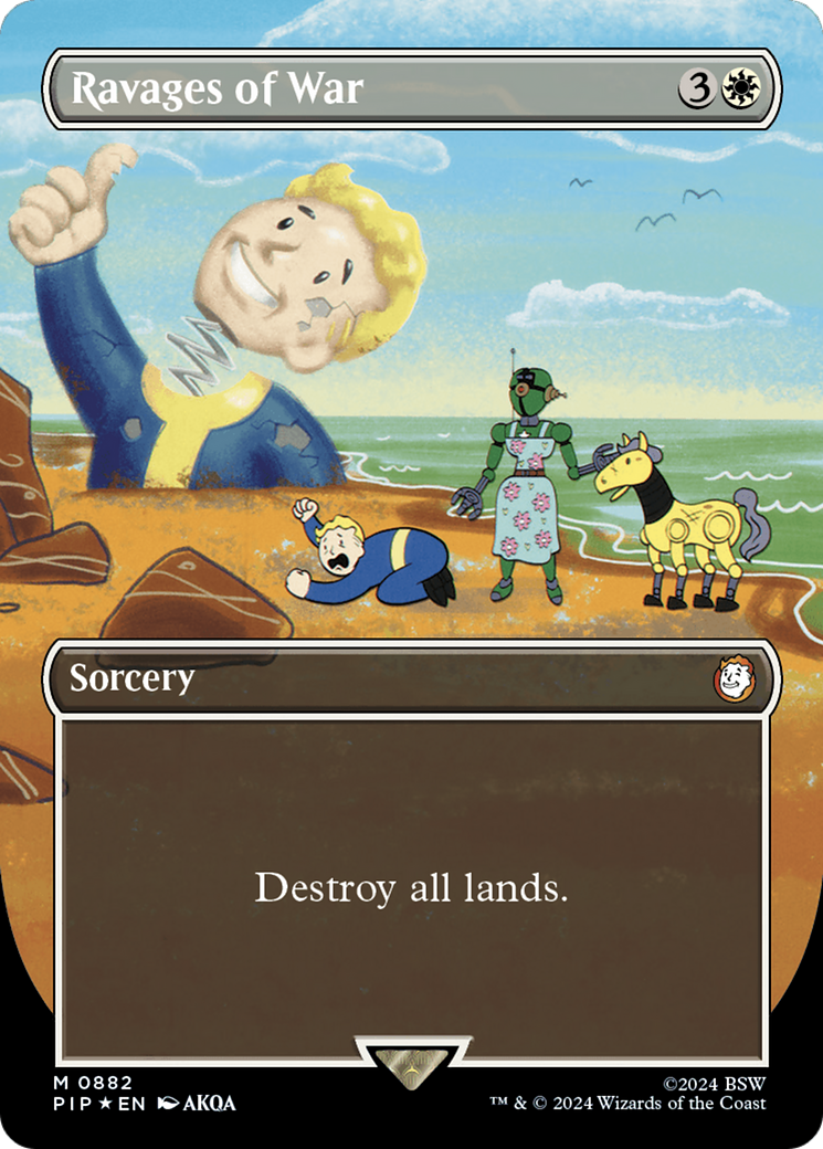 {R} Ravages of War (Borderless) (Surge Foil) [Fallout][PIP 882]
