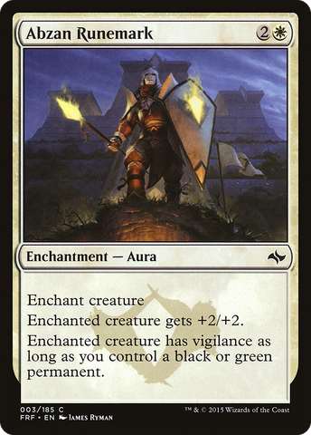 {C} Abzan Runemark [Fate Reforged][FRF 003]