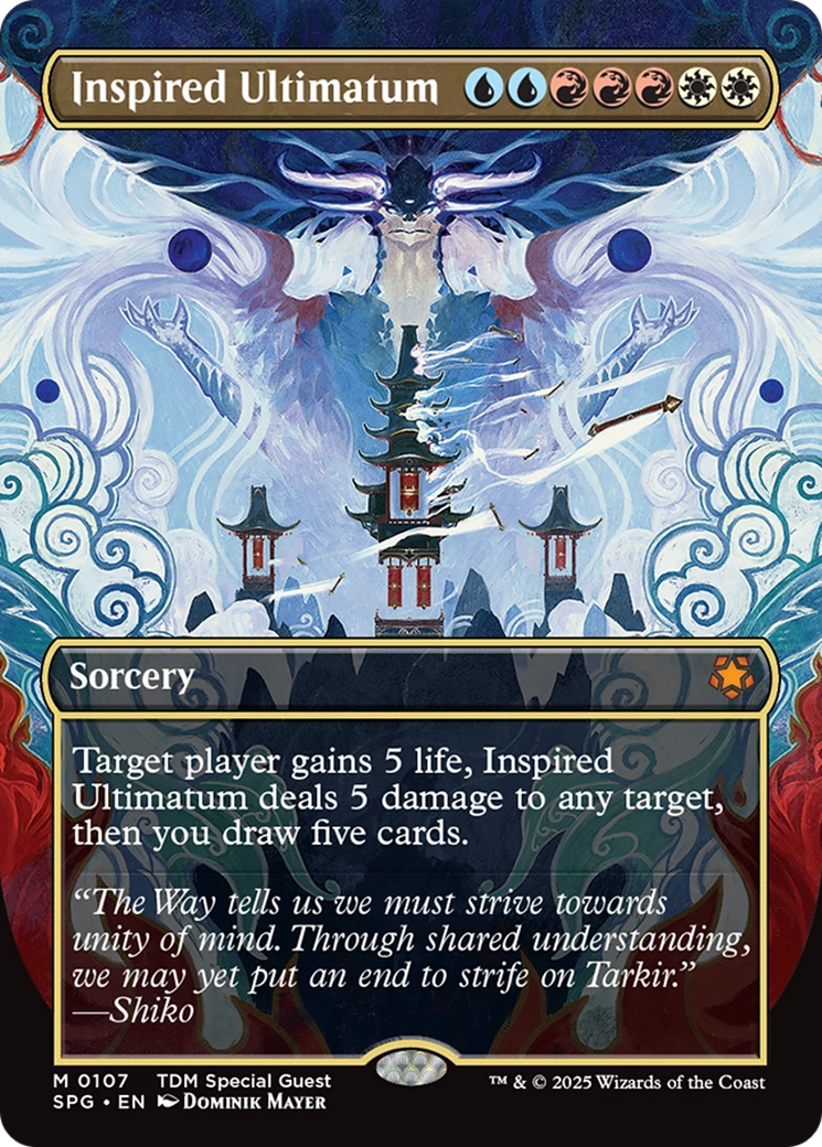 {R} Inspired Ultimatum (Borderless) [Tarkir: Dragonstorm Special Guests][SPG 107]