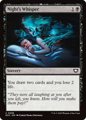 {@@ EOC C} Night's Whisper [Edge of Eternities Commander][EOC 085]
