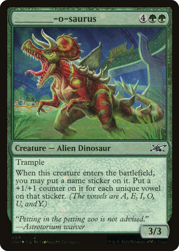 {C} _____-o-saurus (Galaxy Foil) [Unfinity][UNF 434]